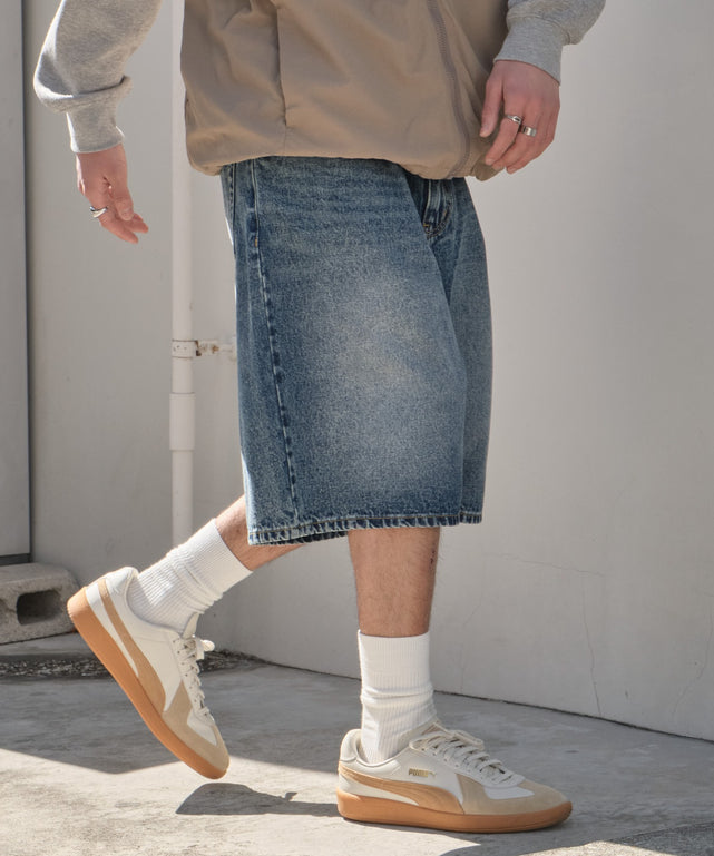 デニム中濃加工 モデル：175cm L着用