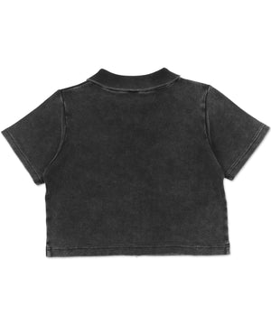 ラインストーンロゴWZIPトップス