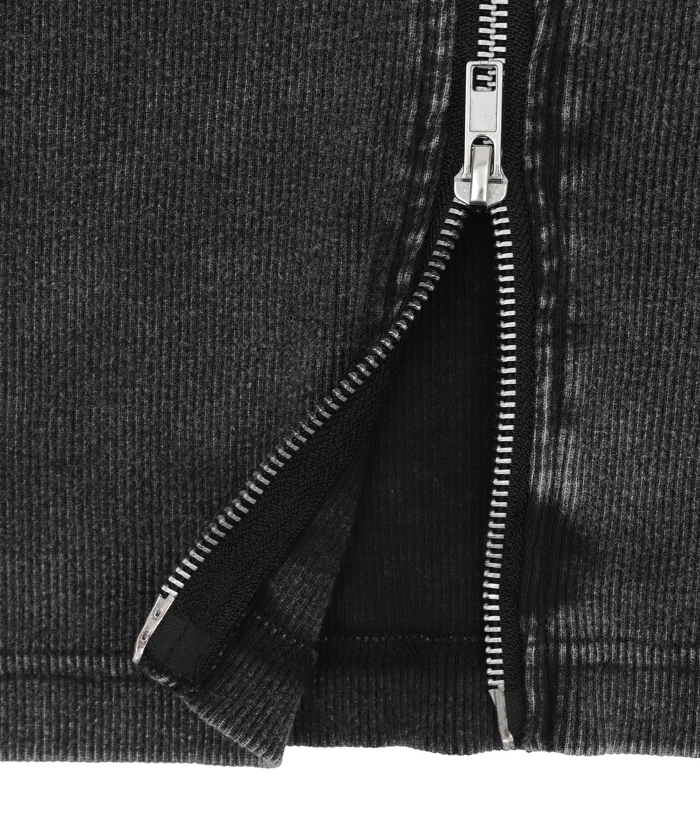 ラインストーンロゴWZIPトップス