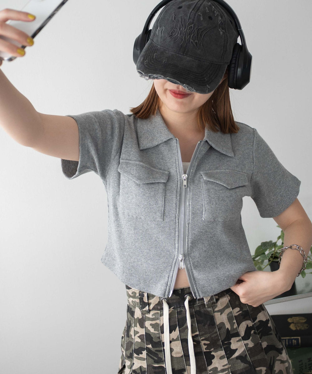 杢グレー モデル：155cm F着用