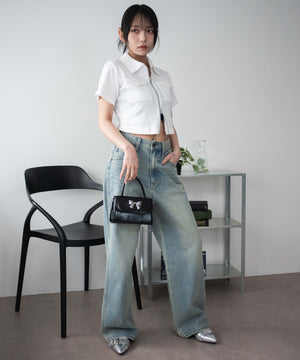 オフホワイト モデル：159cm F着用