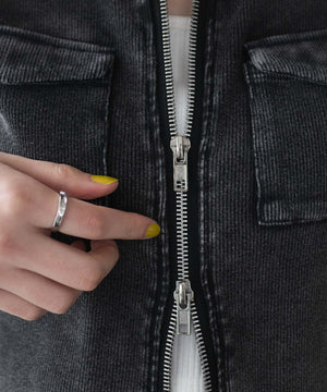 ポケットデザインWZIPトップス