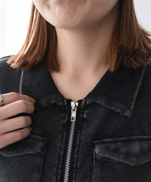 ポケットデザインWZIPトップス