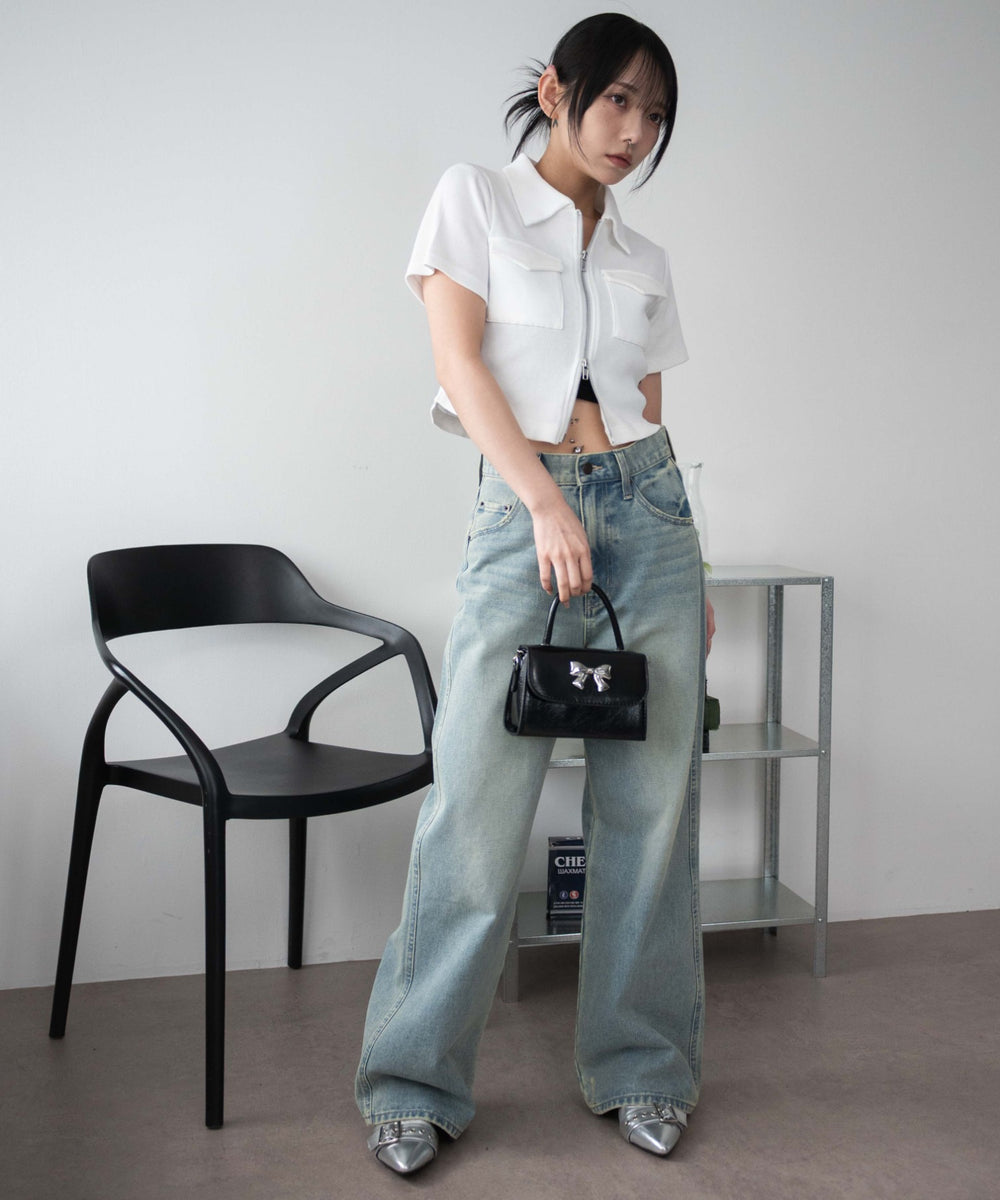 オフホワイト モデル：159cm F着用