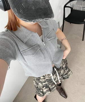 杢グレー モデル：155cm F着用