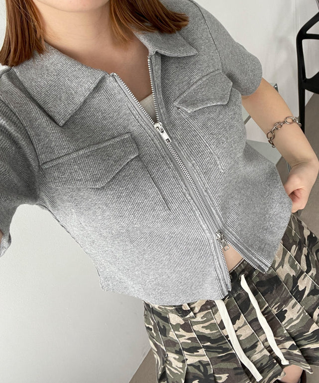 杢グレー モデル：155cm F着用