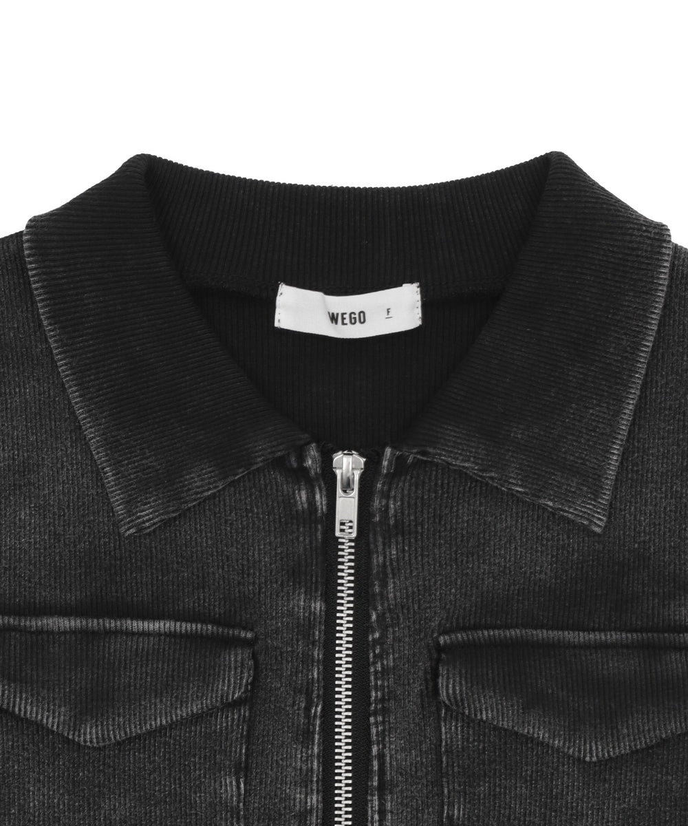 ポケットデザインWZIPトップス