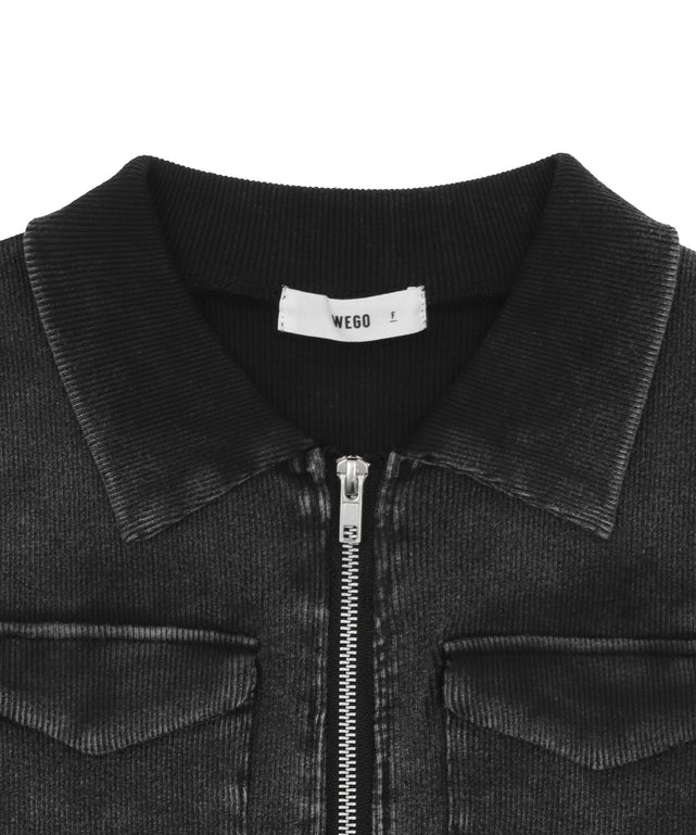 ポケットデザインWZIPトップス