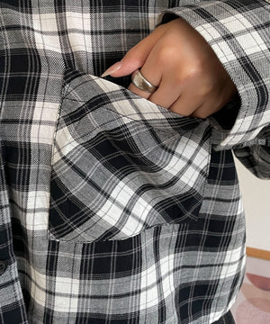 チェックショートシャツ
