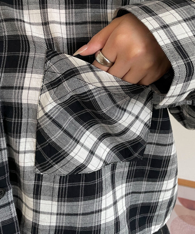 チェックショートシャツ