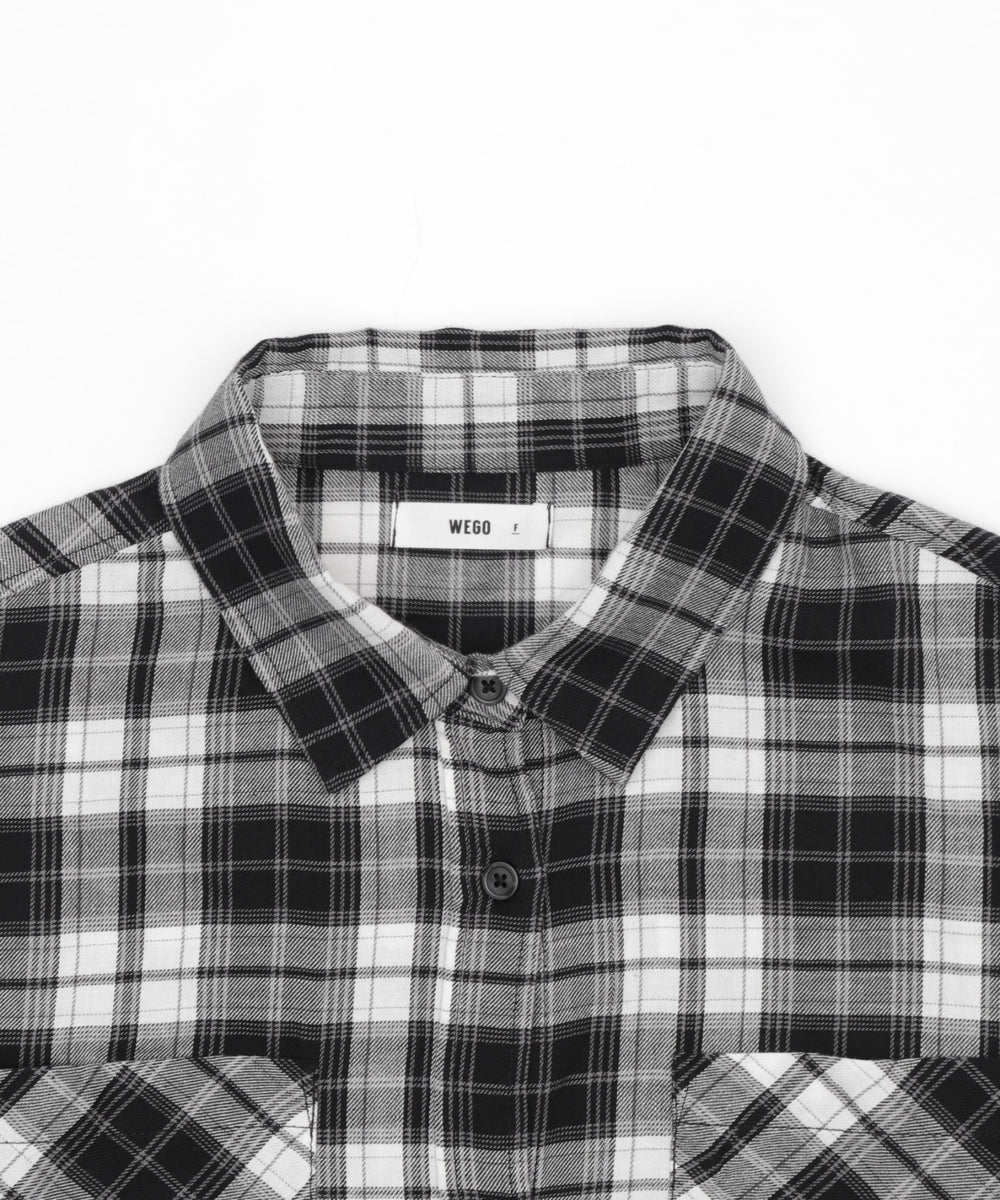 チェックショートシャツ