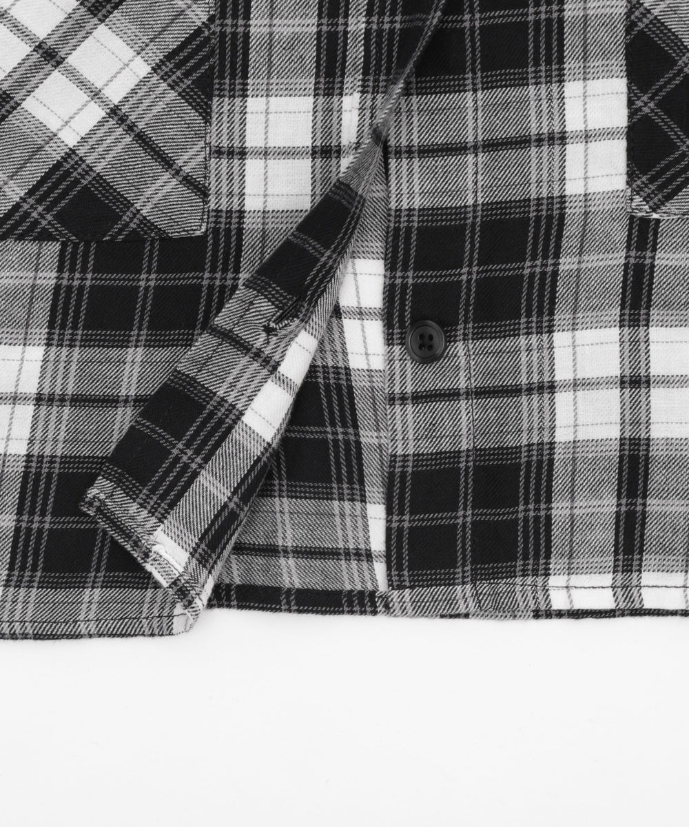 チェックショートシャツ
