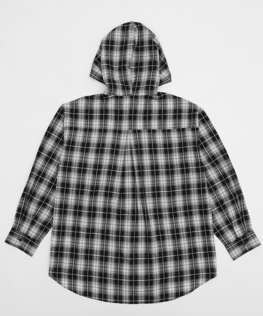 フードチェックBIGシャツ