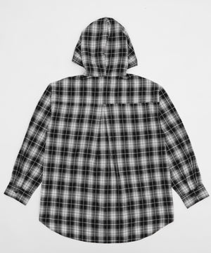 フードチェックBIGシャツ