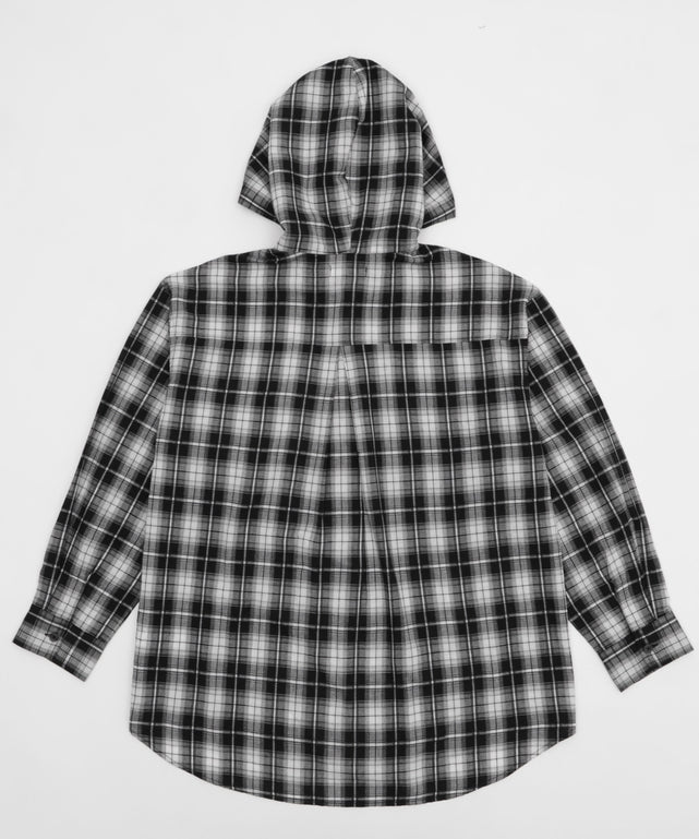 フードチェックBIGシャツ