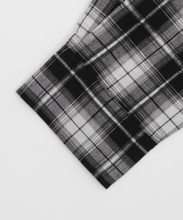 フードチェックBIGシャツ