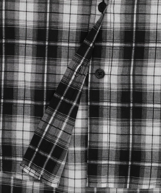 フードチェックBIGシャツ