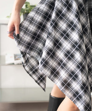 ランダムヘムチェックミニスカート