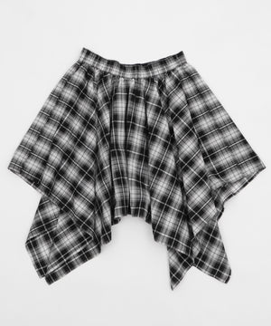 ランダムヘムチェックミニスカート