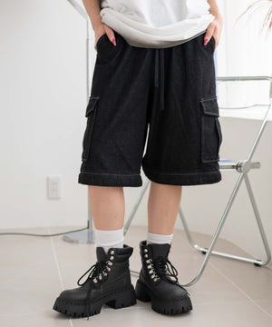 デニムブラック モデル：155cm F着用