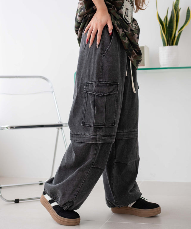 デニムブラックソノタ モデル：155cm F着用