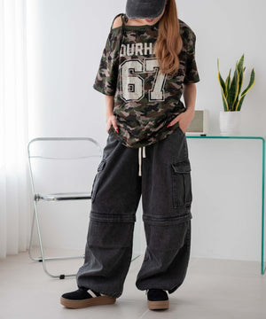 デニムブラックソノタ モデル：155cm F着用