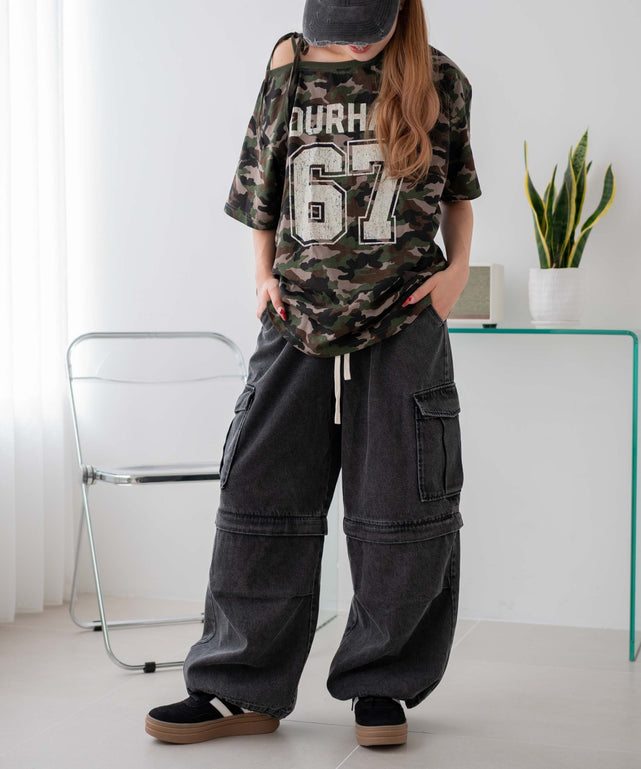 デニムブラックソノタ モデル：155cm F着用