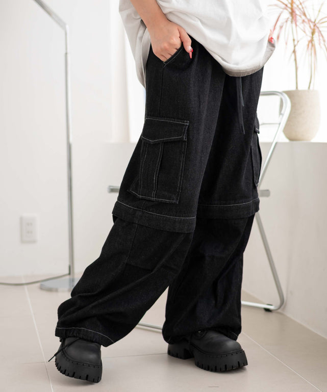 デニムブラック モデル：155cm F着用