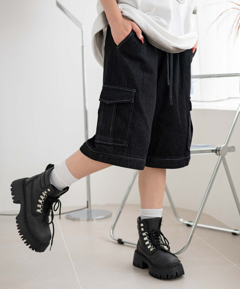 デニムブラック モデル：155cm F着用