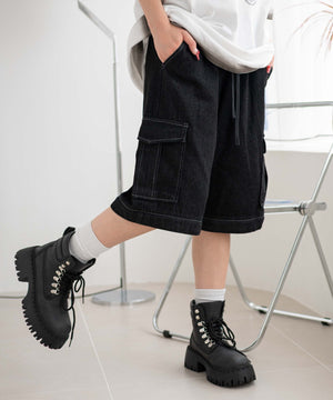 デニムブラック モデル：155cm F着用