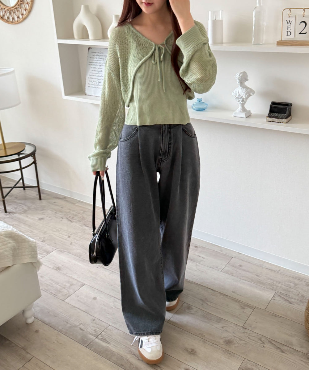 グリーン　モデル:160cm F着用