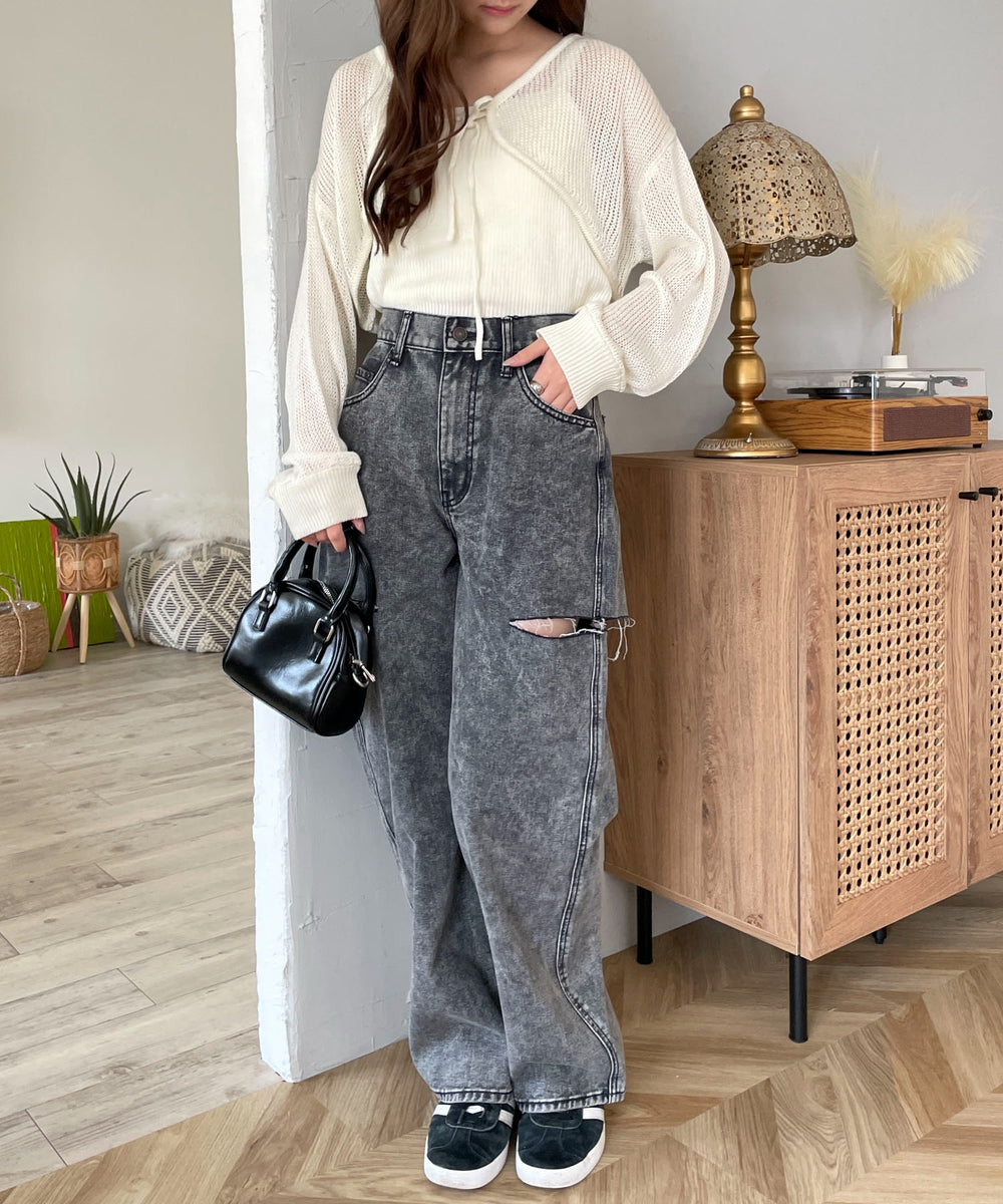 オフホワイト モデル：160cm F着用