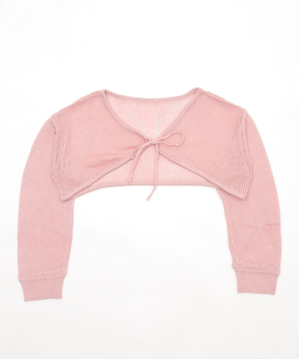 アンサンブルメッシュリボンカーディガン