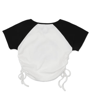 キーネックサイドレースアップちびT