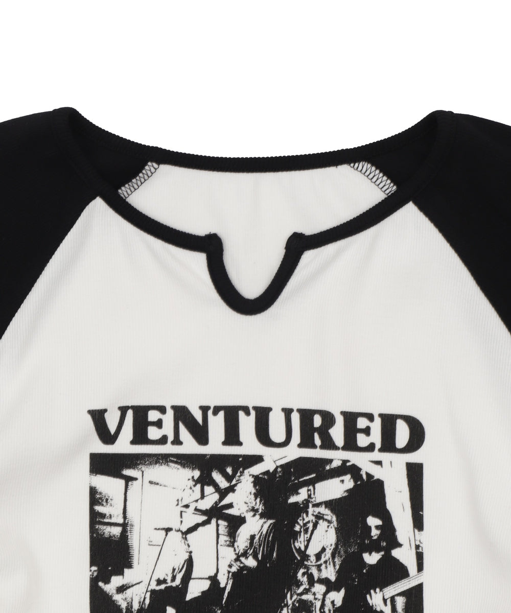 キーネックサイドレースアップちびT