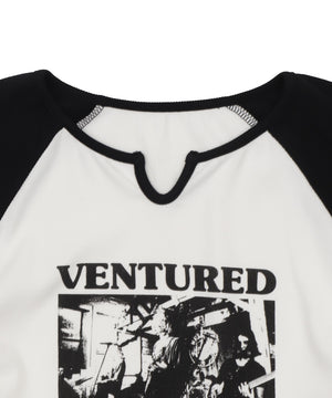 キーネックサイドレースアップちびT