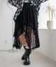 イレヘムレースロングスカート/ブラック モデル：155cm F着用