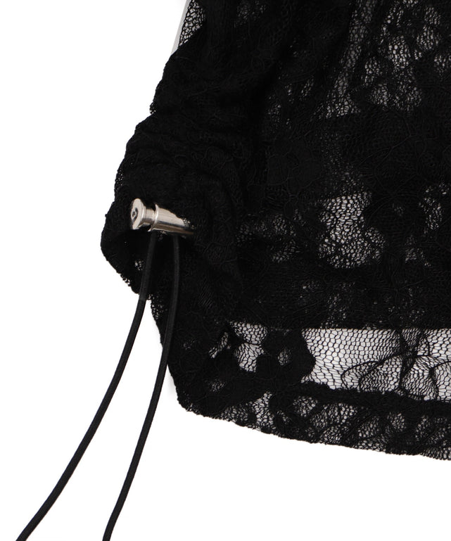 レースダブルジップパーカー