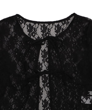 レースリボンカーディガン