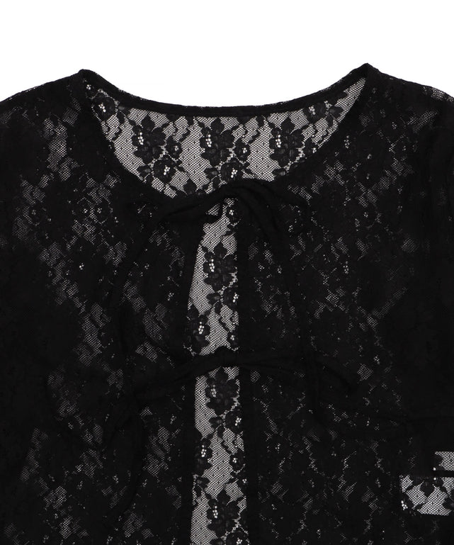 レースリボンカーディガン