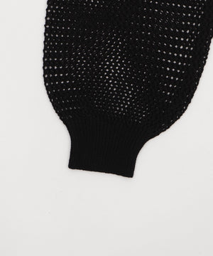 ラグランメッシュニットショートパーカー