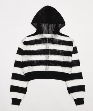 メッシュニットショートパーカー