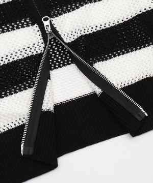 メッシュニットショートパーカー