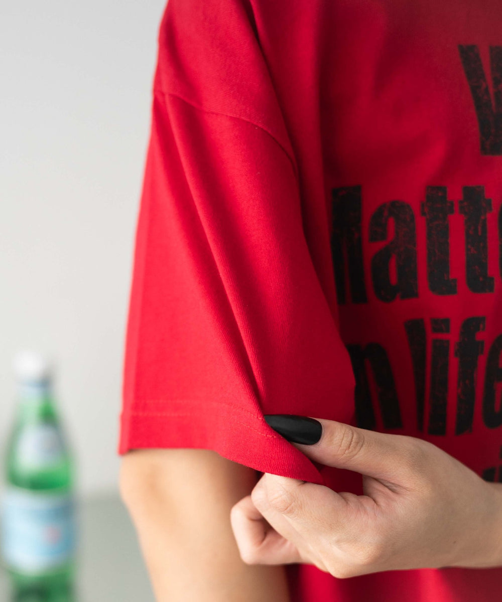 グラフィックオフショルショートT