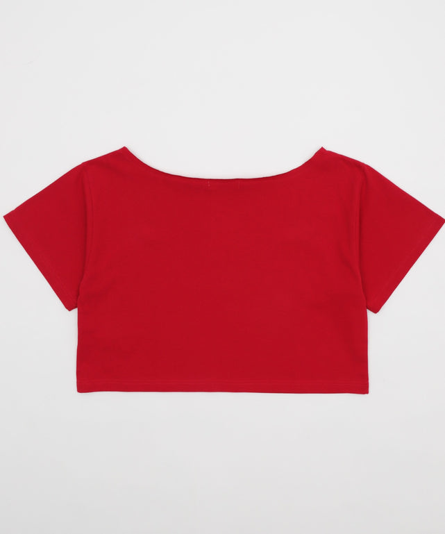 グラフィックオフショルショートT