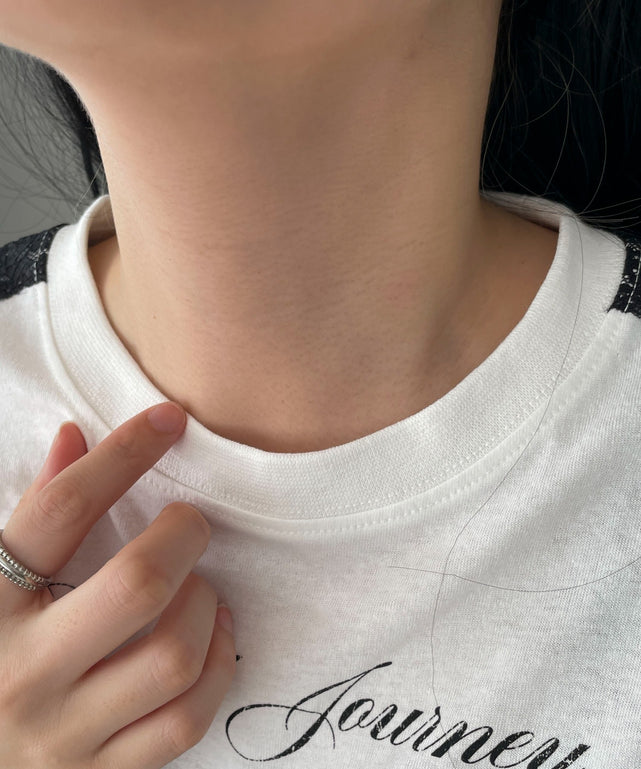 レースショルダーショートT