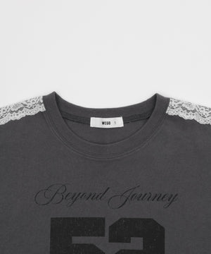 レースショルダーショートT