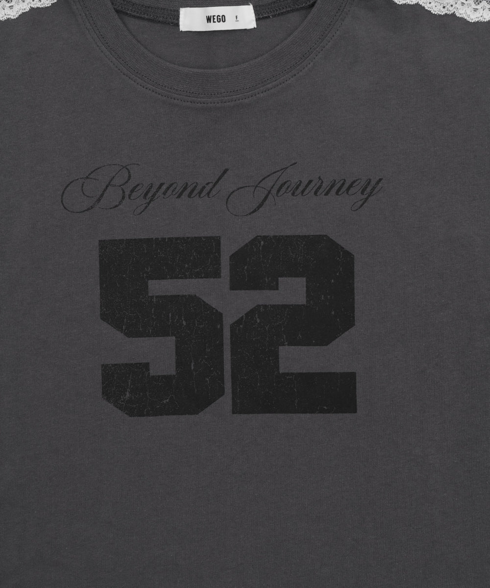 レースショルダーショートT