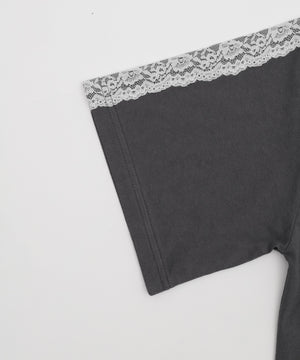 レースショルダーショートT