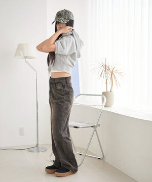 杢グレー モデル：160cm F着用